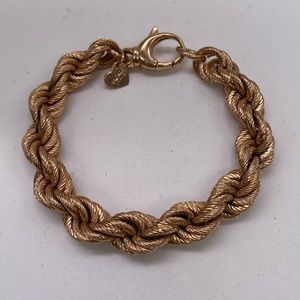 Bronze Milor Italy Chunky Textured Rope Bracelet Bronzo Italia 8"